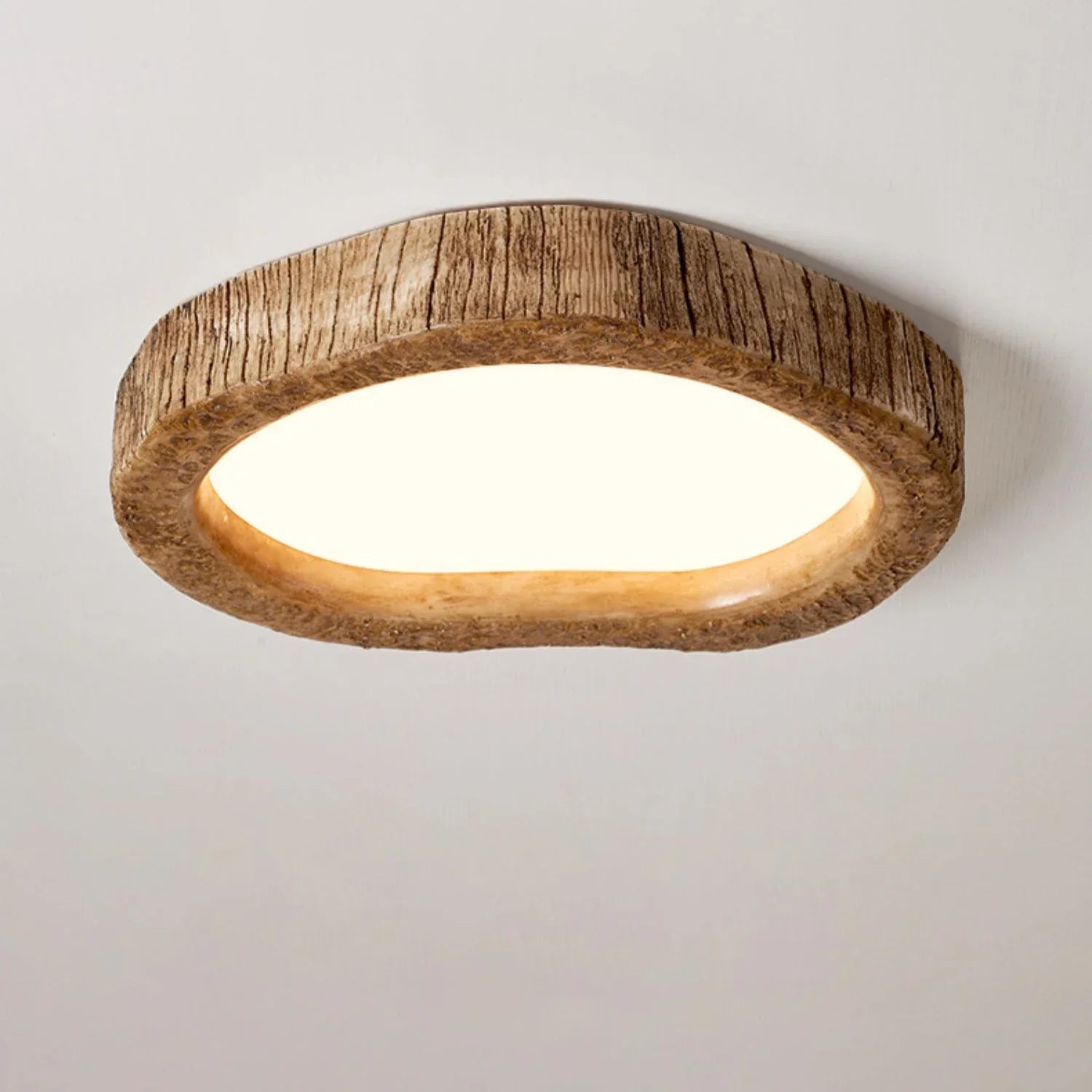 LogLustre | Betoverende Rustieke Log LED Plafondlamp