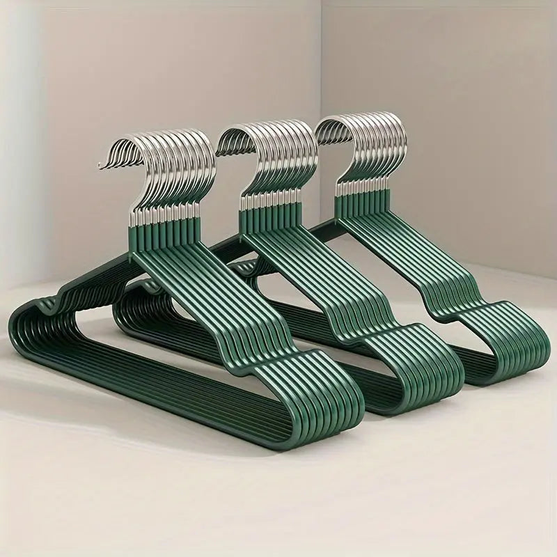 SteadyHook | Metalen anti-slip kledinghangers, set van 10 - Premium heavy duty