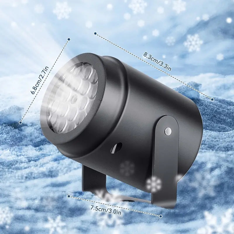 FrostFlicker | Witte Sneeuw Kerst Projector - LED Sneeuwvlok Licht voor Binnen & Buiten Vakantie Decoratie