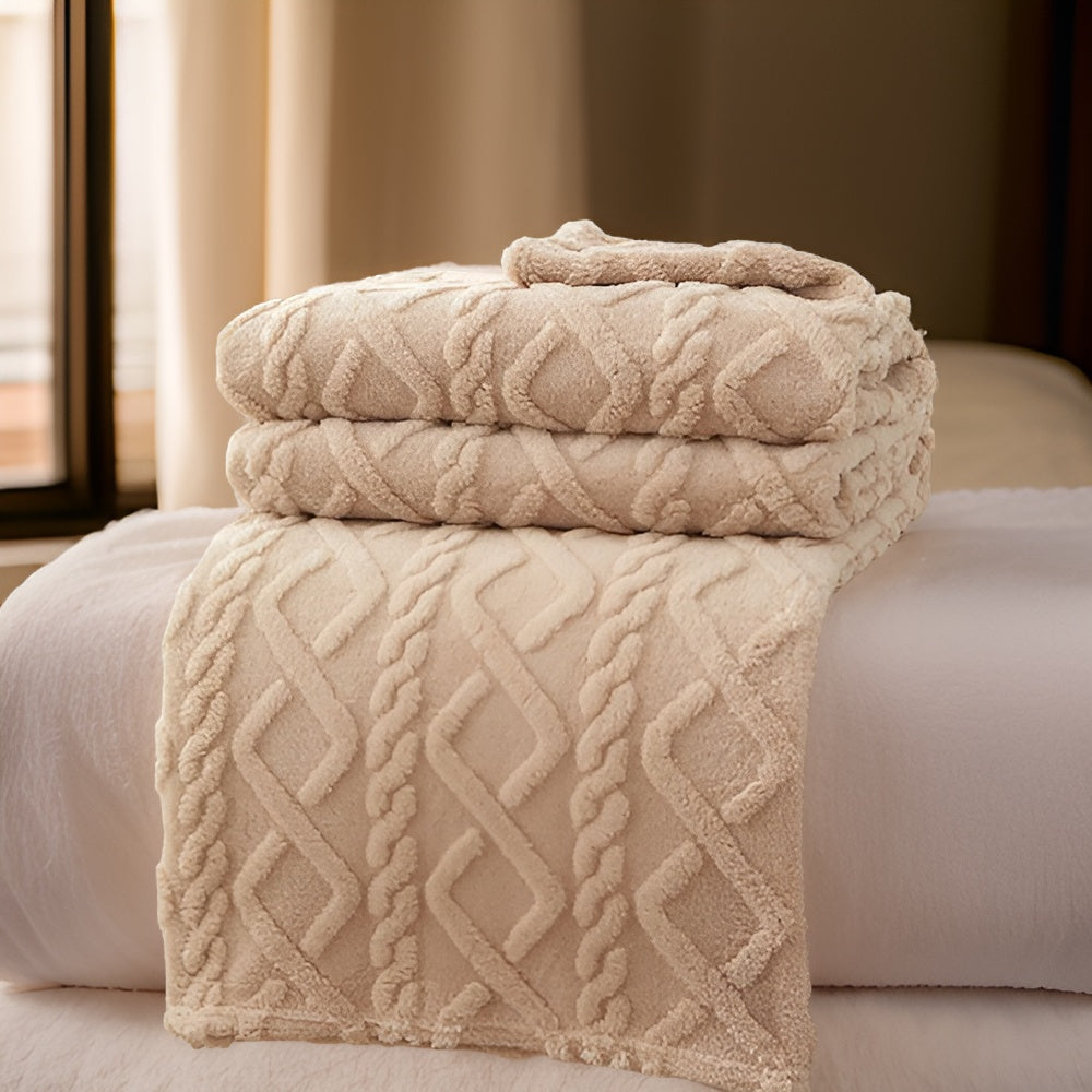 ComfyReign | Dubbelzijdig fleece dekbed – Zachte, knusse plaid voor bed en bank, warm winterbeddengoed