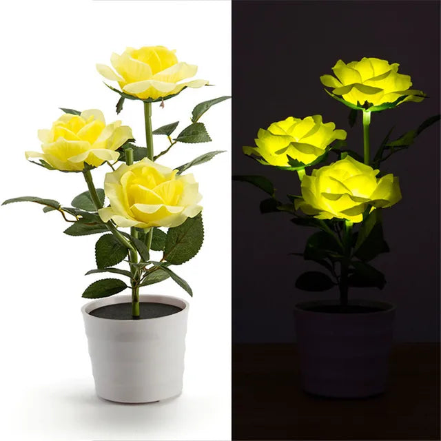 GlowBud | Lamp op zonne-energie - tuinverlichting op zonne-energie voor buiten, waterdichte LED-rooslantaarn voor patio- en tuindecoratie