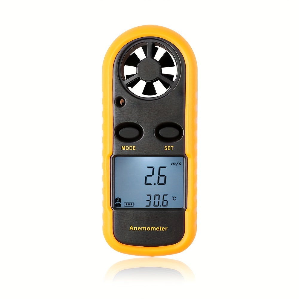 AeroGauge | Digitale windsnelheidsmeter – Draagbare transparante LCD-anemometer