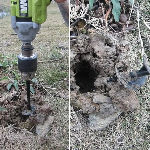 BurrowBit | Spiraalboor - grondboor voor snelle plantgaten, compatibel met elke accuboormachine