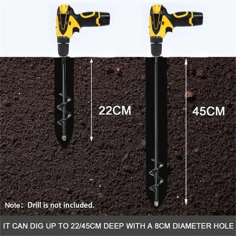 BurrowBit | Spiraalboor - grondboor voor snelle plantgaten, compatibel met elke accuboormachine