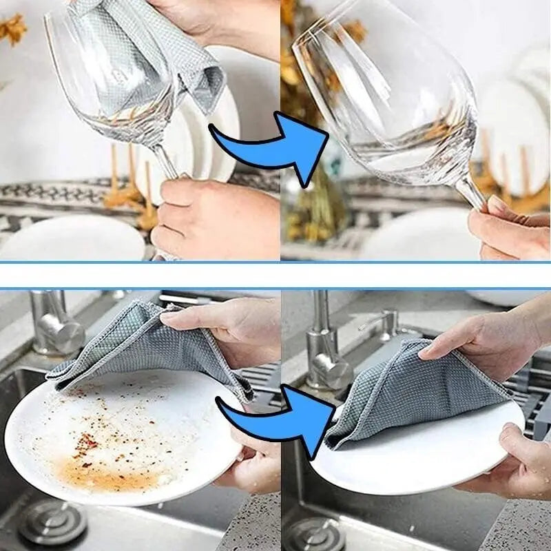 PoliCloth | Streepvrije herbruikbare reinigingsdoekjes voor glas, spiegels, ramen en oppervlakken – pluisvrij