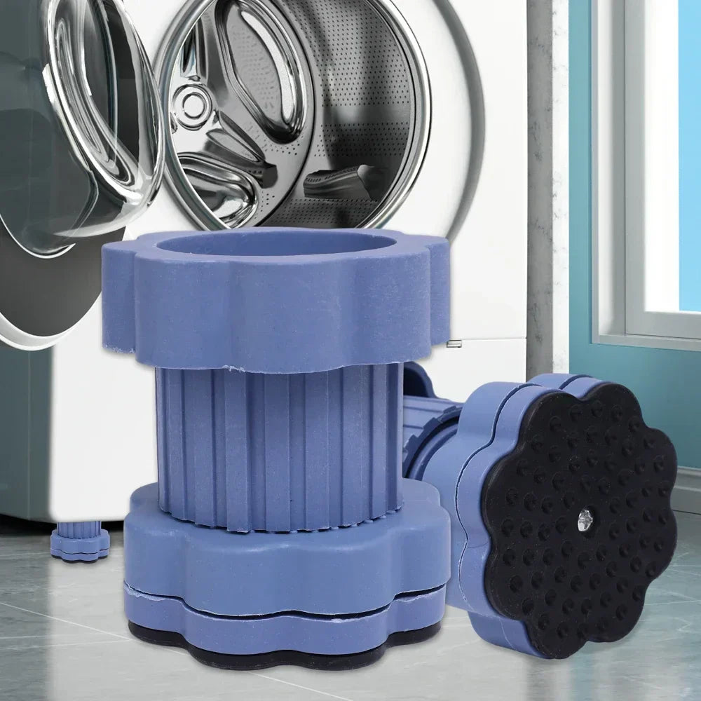 CalmPads | Verstelbare anti-vibratie wasmachinepads, 4 stuks, geluids- en bewegingsreductie,