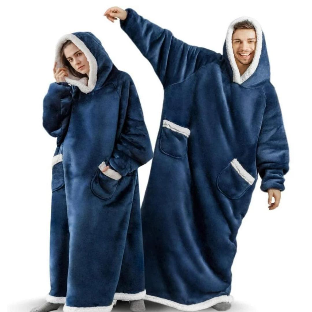 SnugHood | Fleece Hoodie Deken met Mouwen - Oversized Deken die gedragen kan worden, Super Zacht & Warm