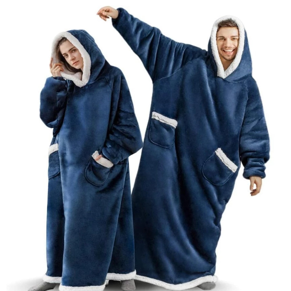 SnugHood | Fleece Hoodie Deken met Mouwen - Oversized Deken die gedragen kan worden, Super Zacht & Warm