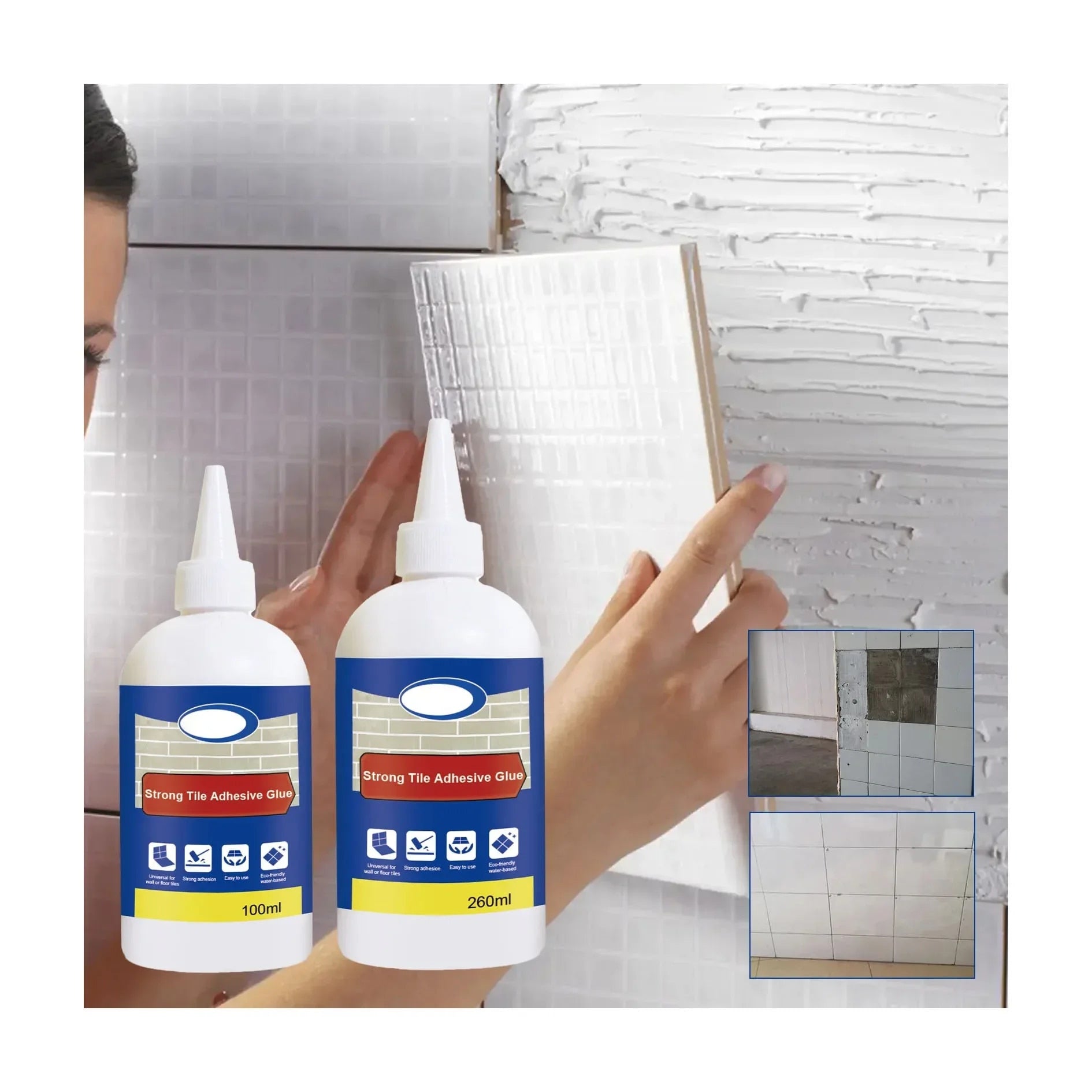 TileRenew | Tegelreparatieset - Snelle, gemakkelijke tegelreparatie voor badkamer, keuken en keramische tegels