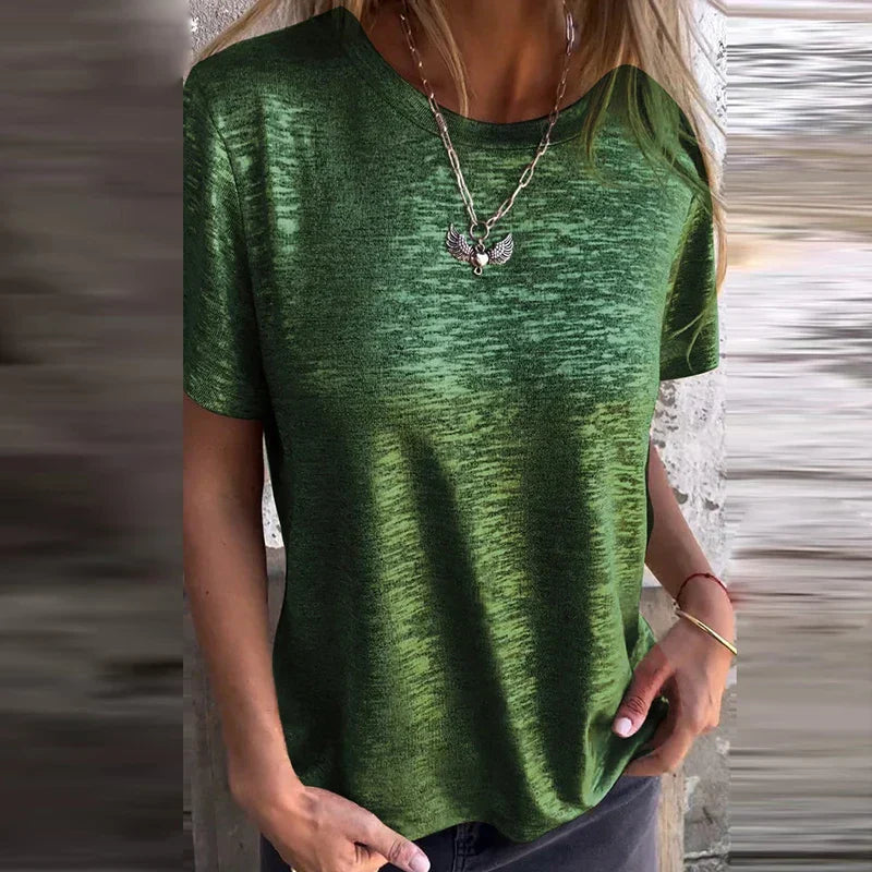 Telia | Dames glanzende metallic blouse, party- & avondtop, trendy casual chic kleding