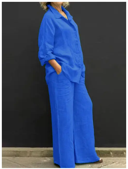Yalia | Linnen set voor dames – Vintage, nonchalante zomeroutfit