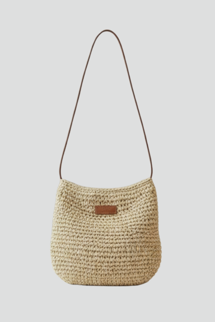 Yira | Compacte geweven damestas – Crossbody-schoudertas, lichtgewicht zomertas