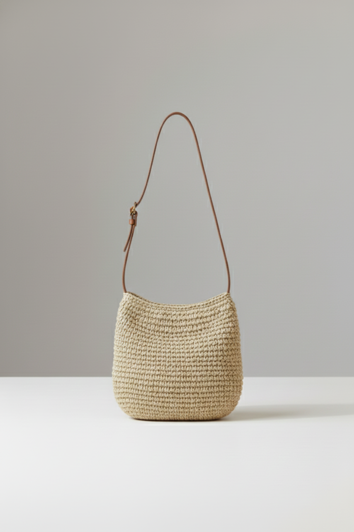 Yira | Compacte geweven damestas – Crossbody-schoudertas, lichtgewicht zomertas