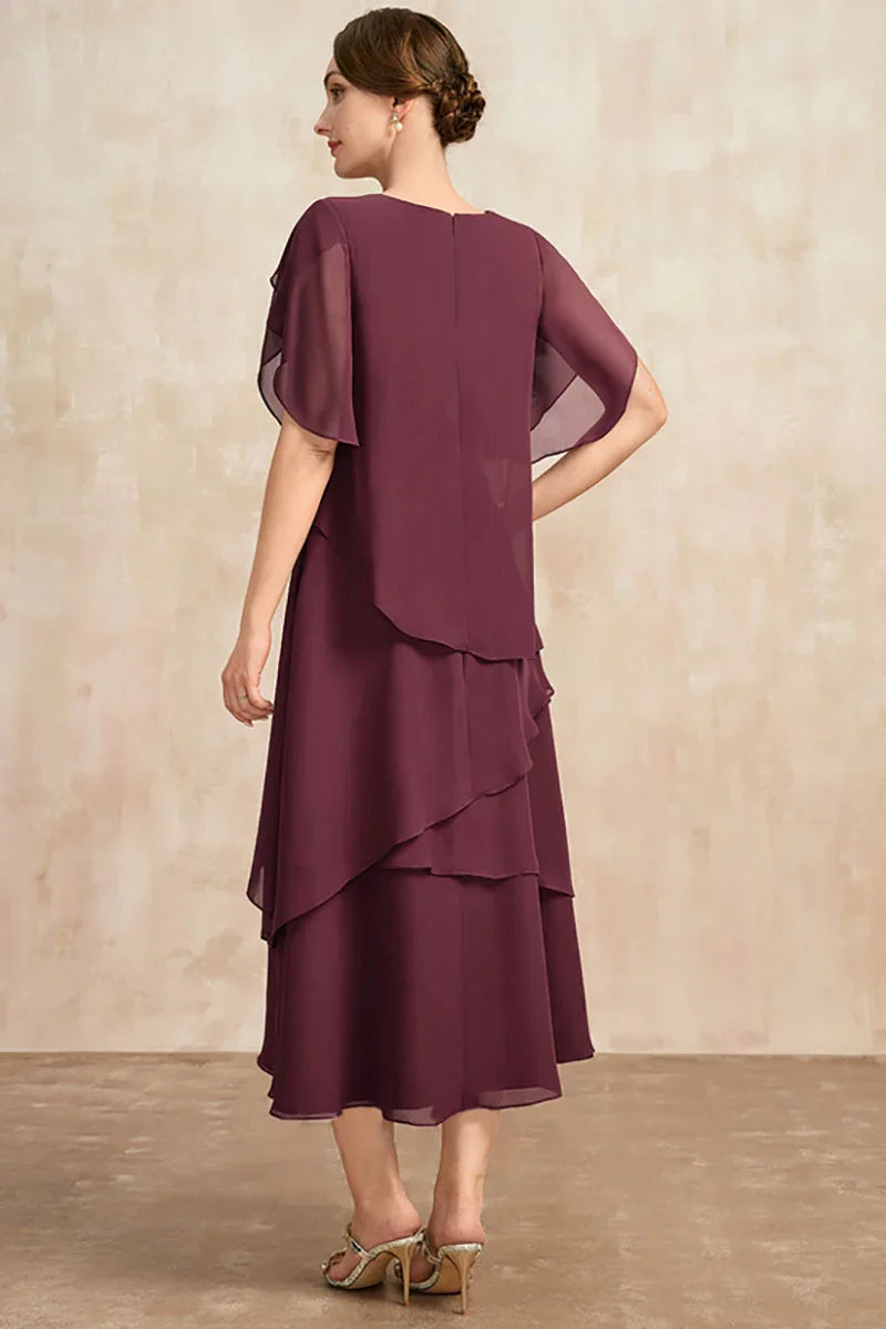 Kalia | Casual winterjurk voor dames – modieuze midi-jurk met lange mouwen