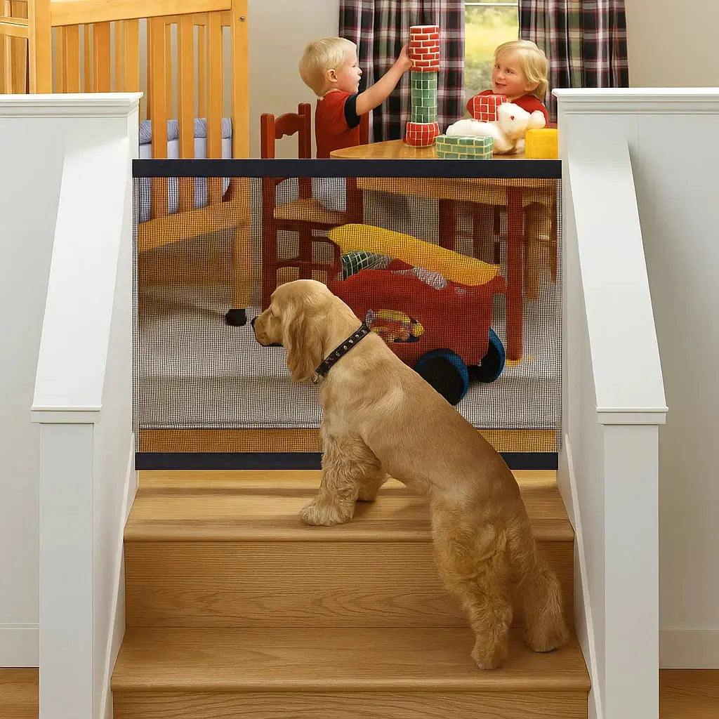 PetBarrier | Draagbaar veiligheidshekje voor huisdieren – Flexibele barrière voor binnen en buiten