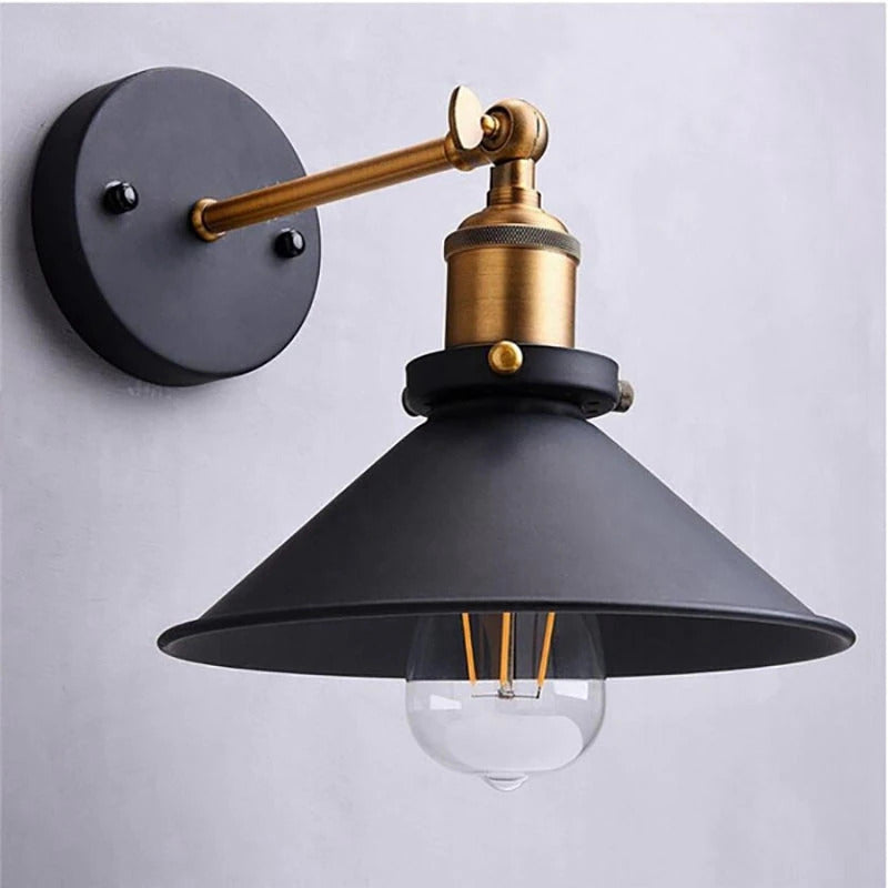 Metalux | Vintage Industriële Wandlamp - Retro Metalen Wandlamp voor Woonkamer, Slaapkamer en Kantoordecoratie