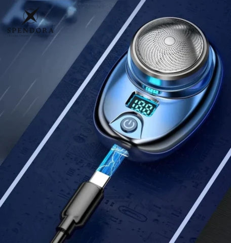 TrimEdge | Compacte USB-scheerapparaat – 6-bladig precisiescheermes, draagbaar oplaadbaar scheerapparaat
