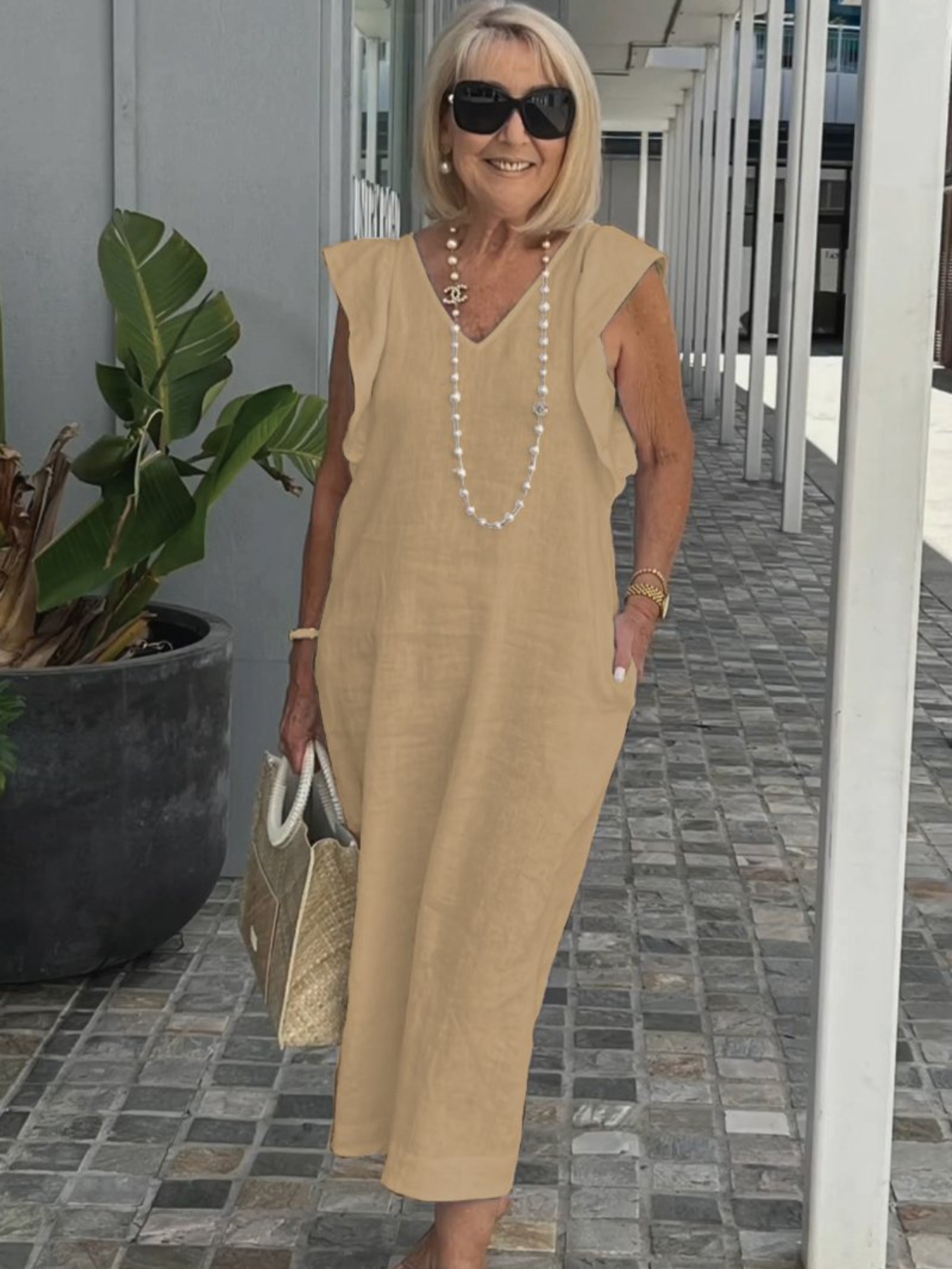 Ulyssa | Chique damesjurk voor dagelijks gebruik – Casual, elegante midi-jurk voor de zomer