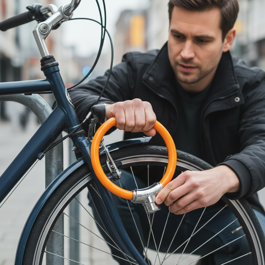 WheelLock | Compact draagbaar fietsslot – Lichtgewicht antidiefstal kabel voor veilig fietsen, gemakkelijk mee te nemen en duurzaam
