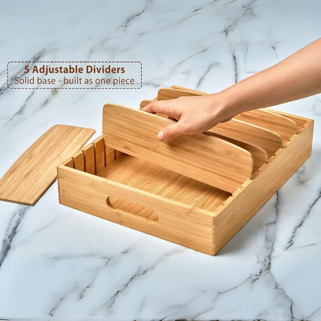 LidLoft | Bamboe keukenorganizer voor het opbergen van deksels, ruimtebesparend