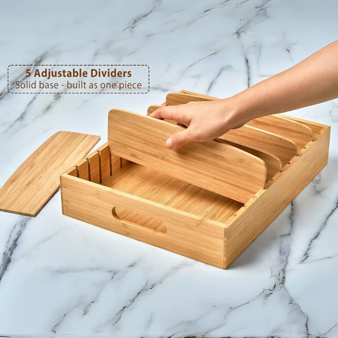 LidLoft | Bamboe keukenorganizer voor het opbergen van deksels, ruimtebesparend