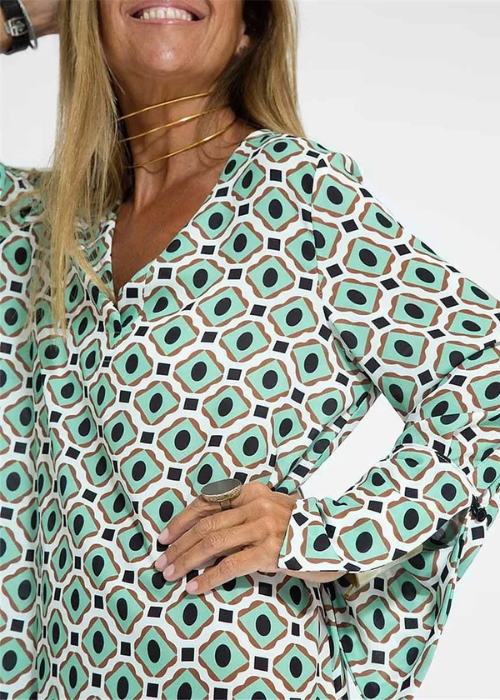 Jorina | Boho Maxi Jurk – Zomerjurk met Lange Mouwen en V-Hals, Oversized Relaxte Pasvorm
