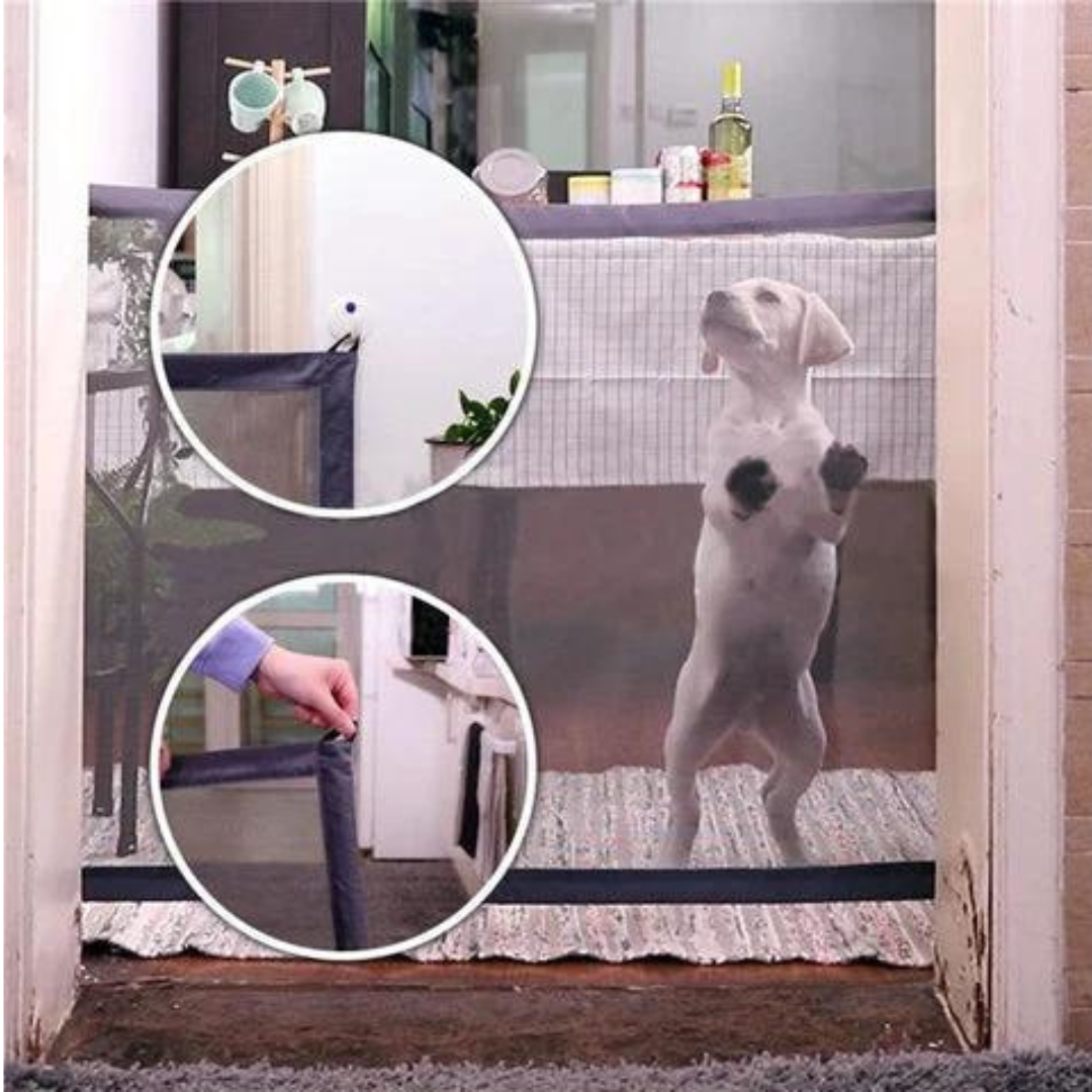 FlexiGate | Draagbaar veiligheidshek voor huisdieren – Verstelbaar, lichtgewicht, veilig hek voor kleine honden en katten