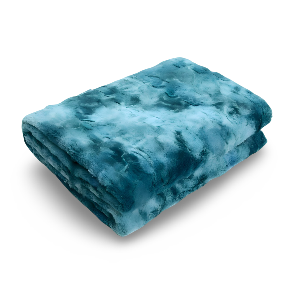 DreamDye | Omkeerbare fleeceplaid met tie-dye-print – ultrazacht, pluche en luxueus