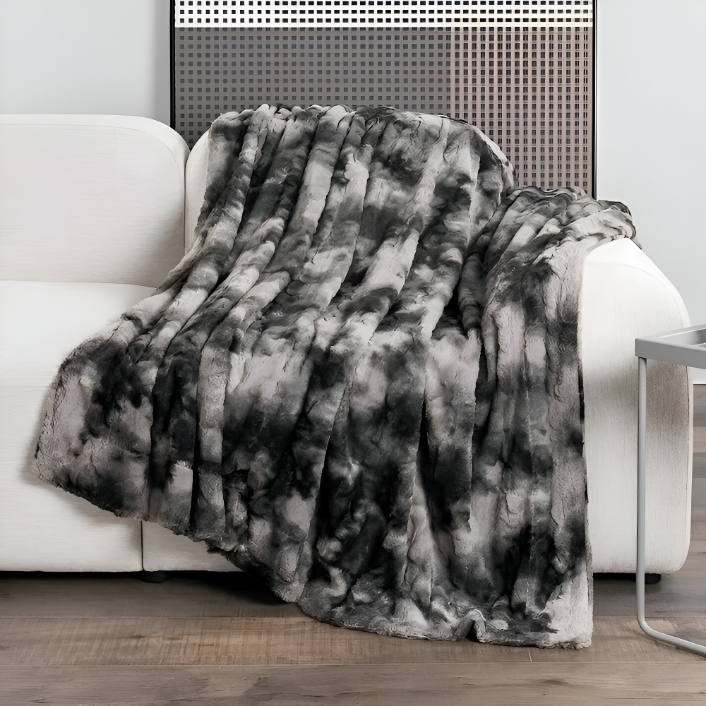 DreamDye | Omkeerbare fleeceplaid met tie-dye-print – ultrazacht, pluche en luxueus