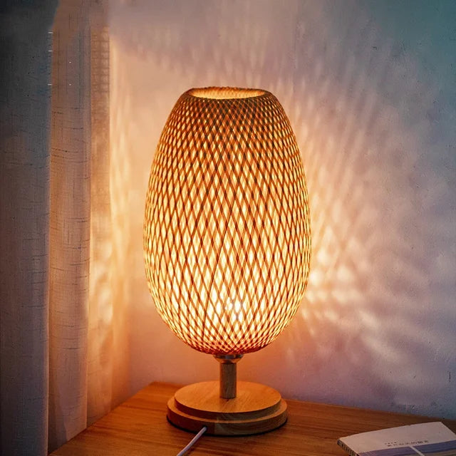 BambooLight - Vintage Bamboe Tafellamp
