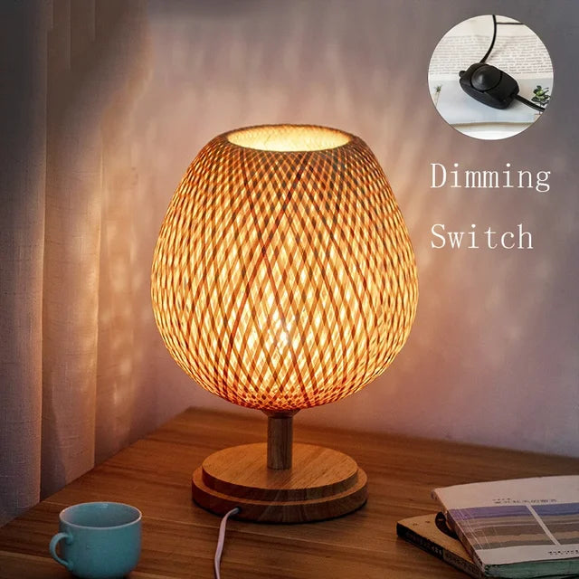 BambooLight - Vintage Bamboe Tafellamp