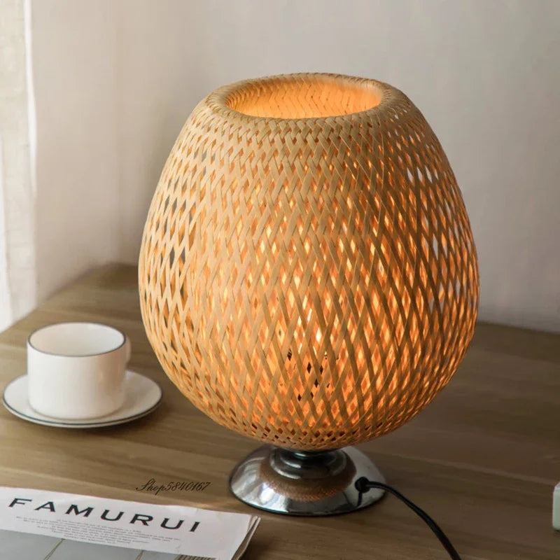 BambooLight - Vintage Bamboe Tafellamp