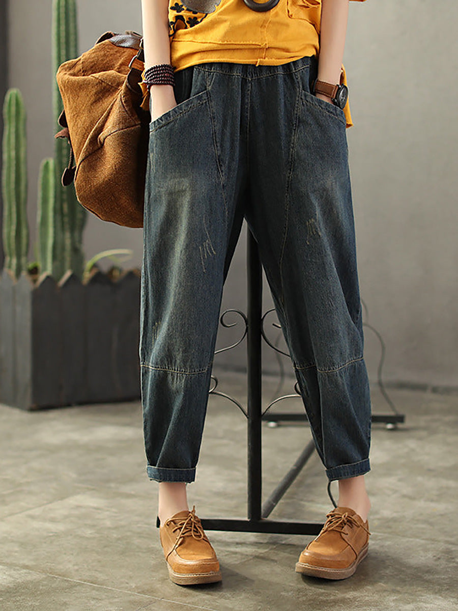 Briala | Vintage Wijde Broekspijpen Jeans voor Dames – Plus Size Baggy Spijkerbroeken