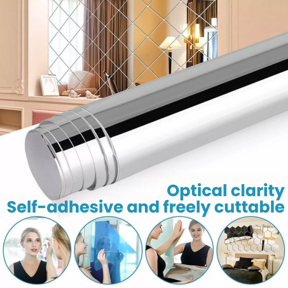 Reflectra | Flexibele acryl spiegel muursticker – onbreekbaar, doe-het-zelf, kindveilig
