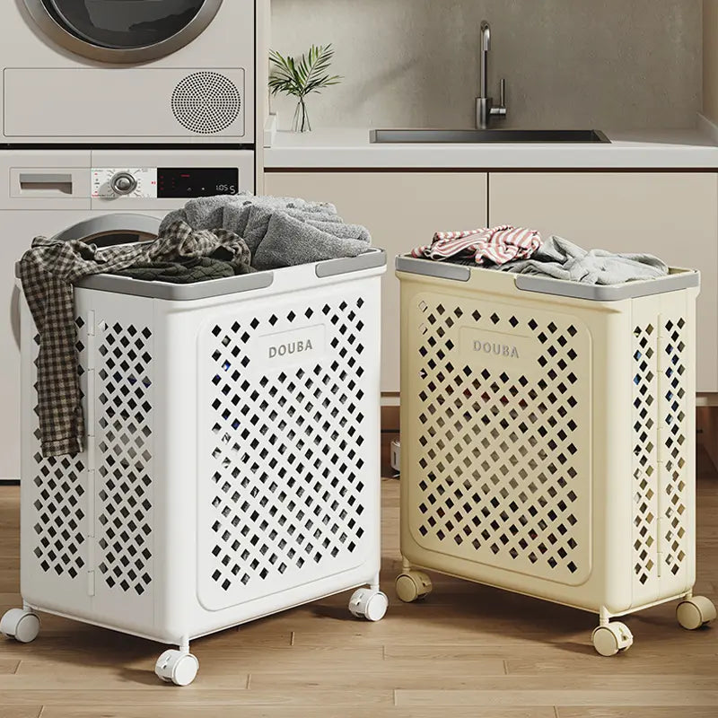 WheelHamper | Opvouwbare wasmand met wieltjes - Hamper met grote capaciteit