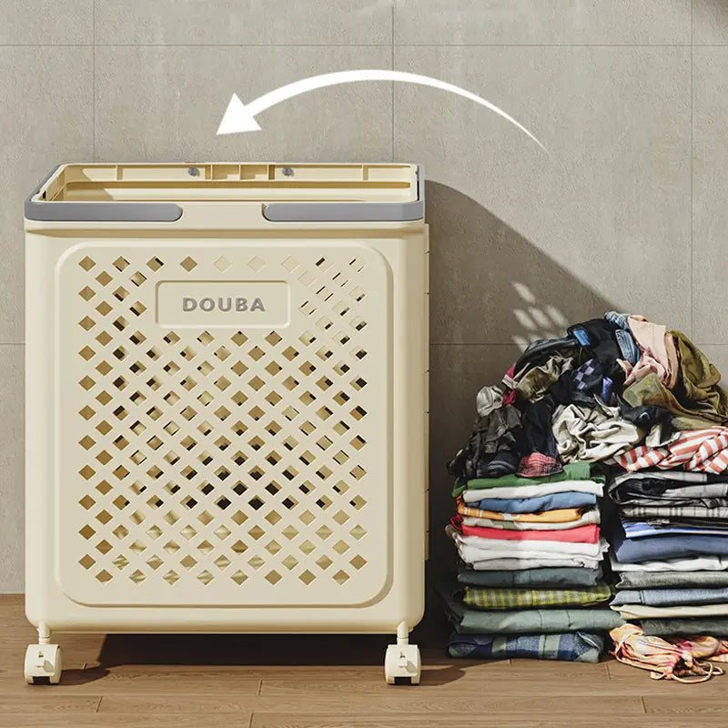 WheelHamper | Opvouwbare wasmand met wieltjes - Hamper met grote capaciteit