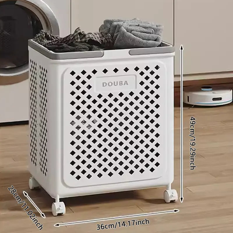 WheelHamper | Opvouwbare wasmand met wieltjes - Hamper met grote capaciteit