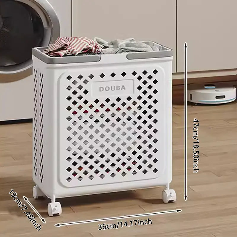 WheelHamper | Opvouwbare wasmand met wieltjes - Hamper met grote capaciteit