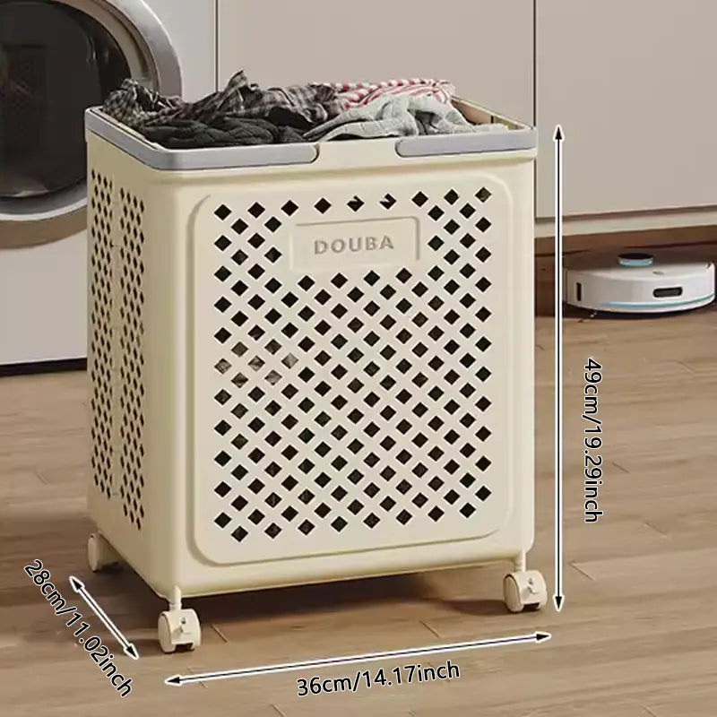WheelHamper | Opvouwbare wasmand met wieltjes - Hamper met grote capaciteit