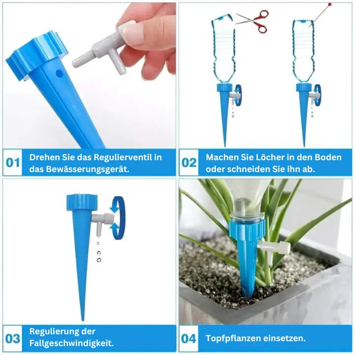 HydroRoot | Waterfles-irrigatiesysteem - Automatische plantbewateringspiek voor efficiënte hydratatie