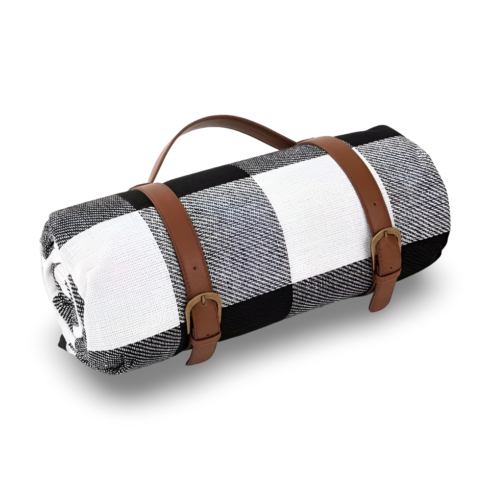 CheckiMat | Waterdichte Picknickkleed – Opvouwbaar Outdoor Strandkleed met Draaghendel