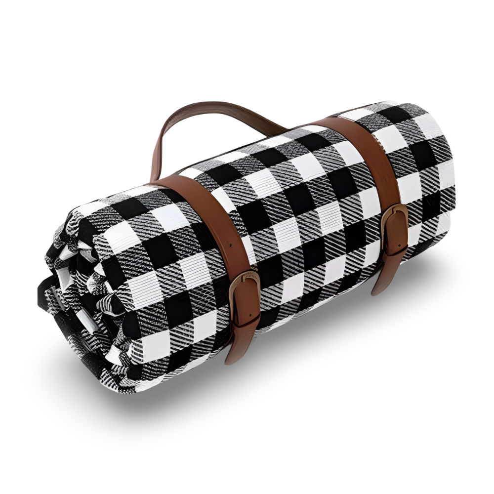 CheckiMat | Waterdichte Picknickkleed – Opvouwbaar Outdoor Strandkleed met Draaghendel