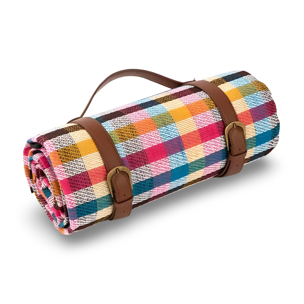 CheckiMat | Waterdichte Picknickkleed – Opvouwbaar Outdoor Strandkleed met Draaghendel