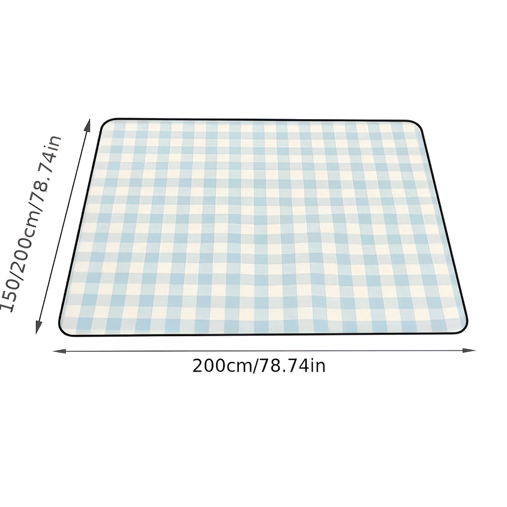 CheckiMat | Waterdichte Picknickkleed – Opvouwbaar Outdoor Strandkleed met Draaghendel