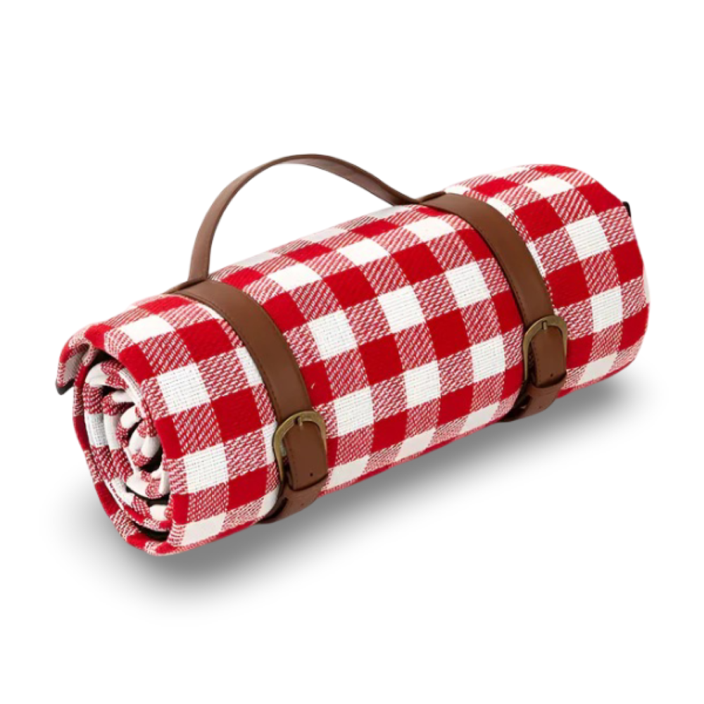 CheckiMat | Waterdichte Picknickkleed – Opvouwbaar Outdoor Strandkleed met Draaghendel