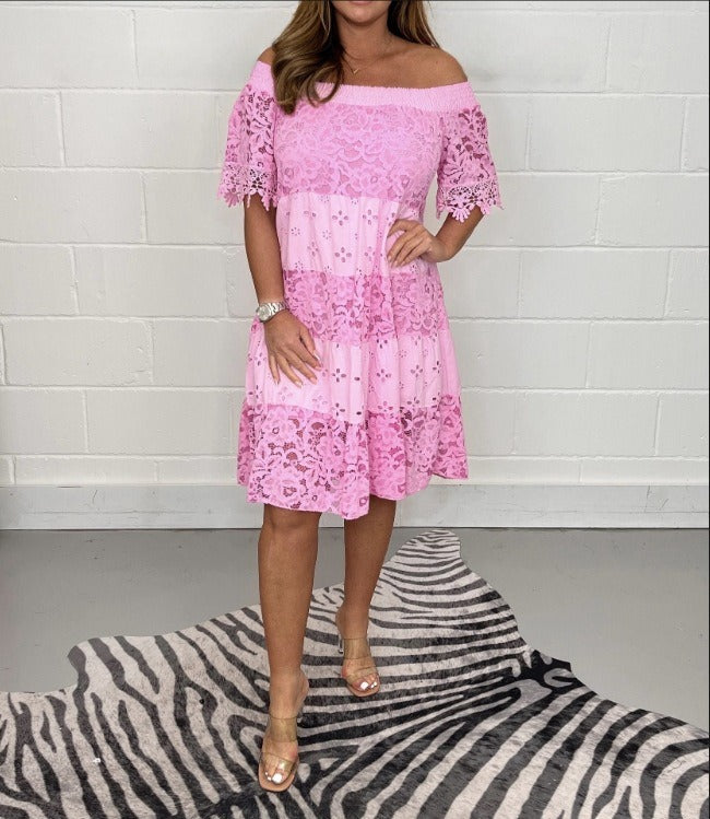 Pina | Midi-jurk met lange mouwen voor dames – Stijlvolle, elegante en casual zomerjurk