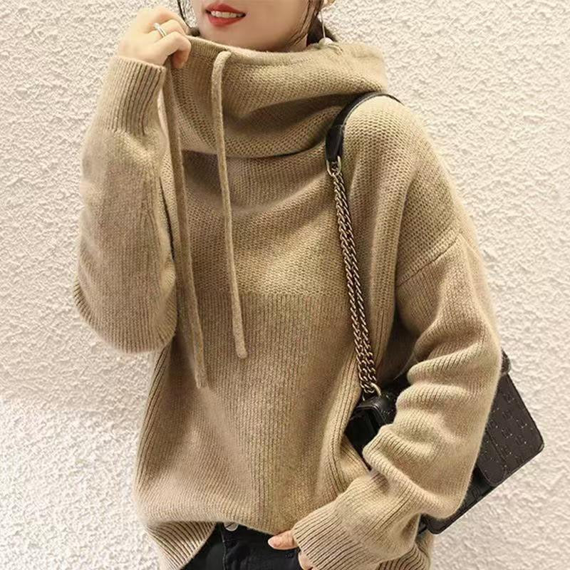 Wysteria | Dames Comfortabele Gebreide Hoodie – Zachte Pullover met Capuchon