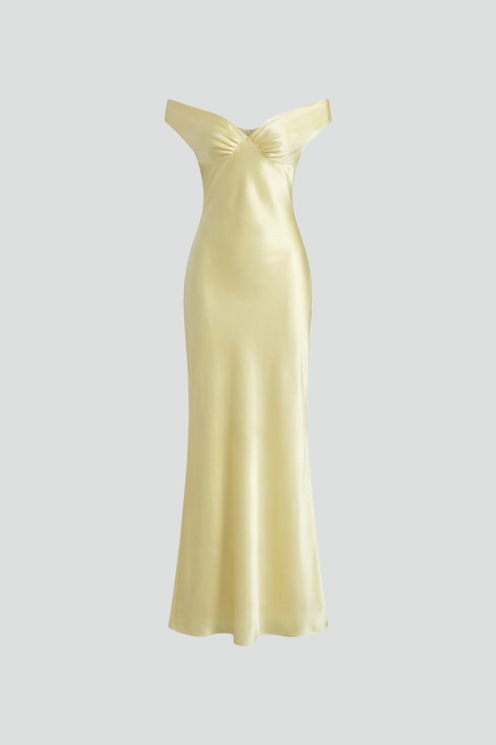 Vaenyth | Dames off-shoulder maxi-jurk – vloerlengte avondjurk, elegante formele feestjurk
