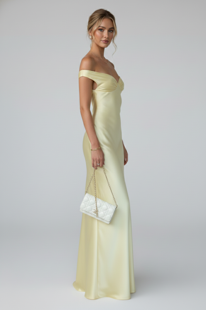 Vaenyth | Dames off-shoulder maxi-jurk – vloerlengte avondjurk, elegante formele feestjurk