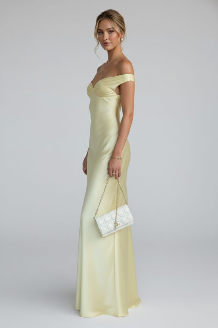 Vaenyth | Dames off-shoulder maxi-jurk – vloerlengte avondjurk, elegante formele feestjurk